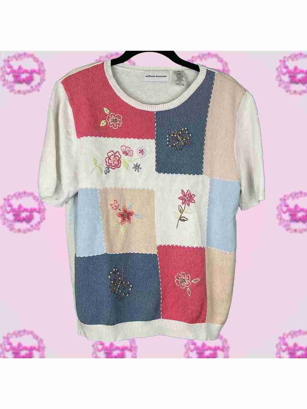 alfred dunner Multi-Color Patch Shirt